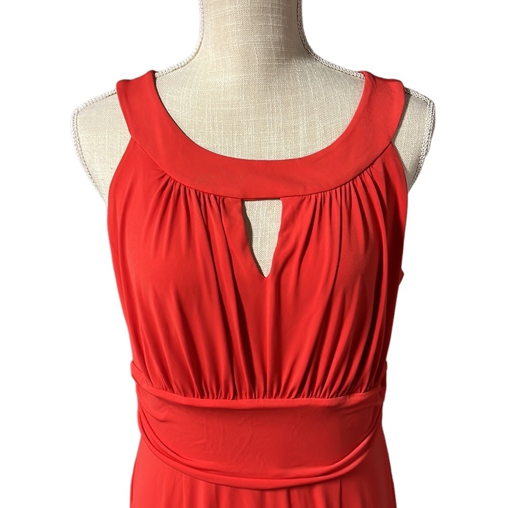 Enfocus Studio Sleeveless Halter Top Maxi Dress Orange Womens Size 14 - Picture 2 of 15